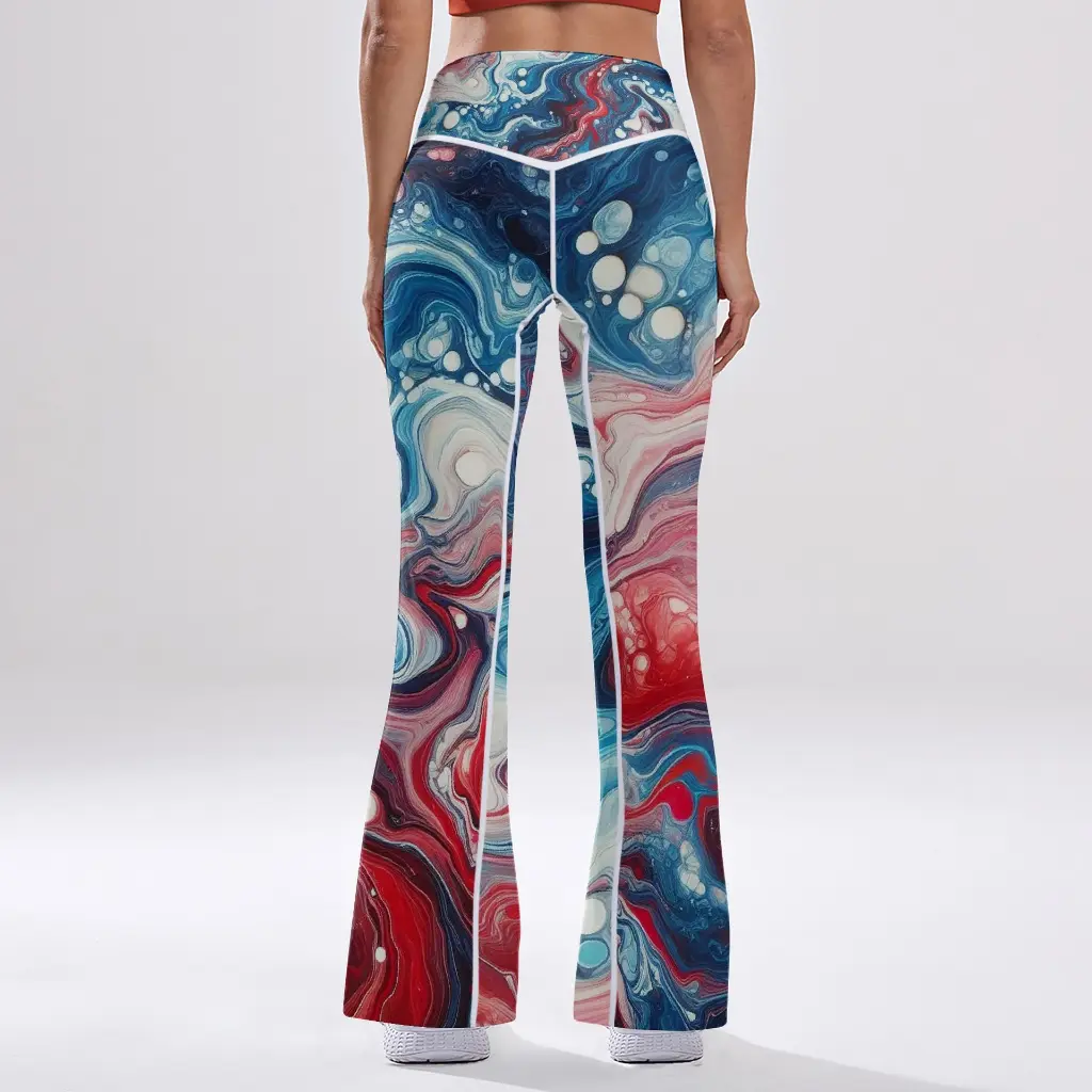 Puerto Rician High-rise Bell-bottoms Yoga Pants2.webp