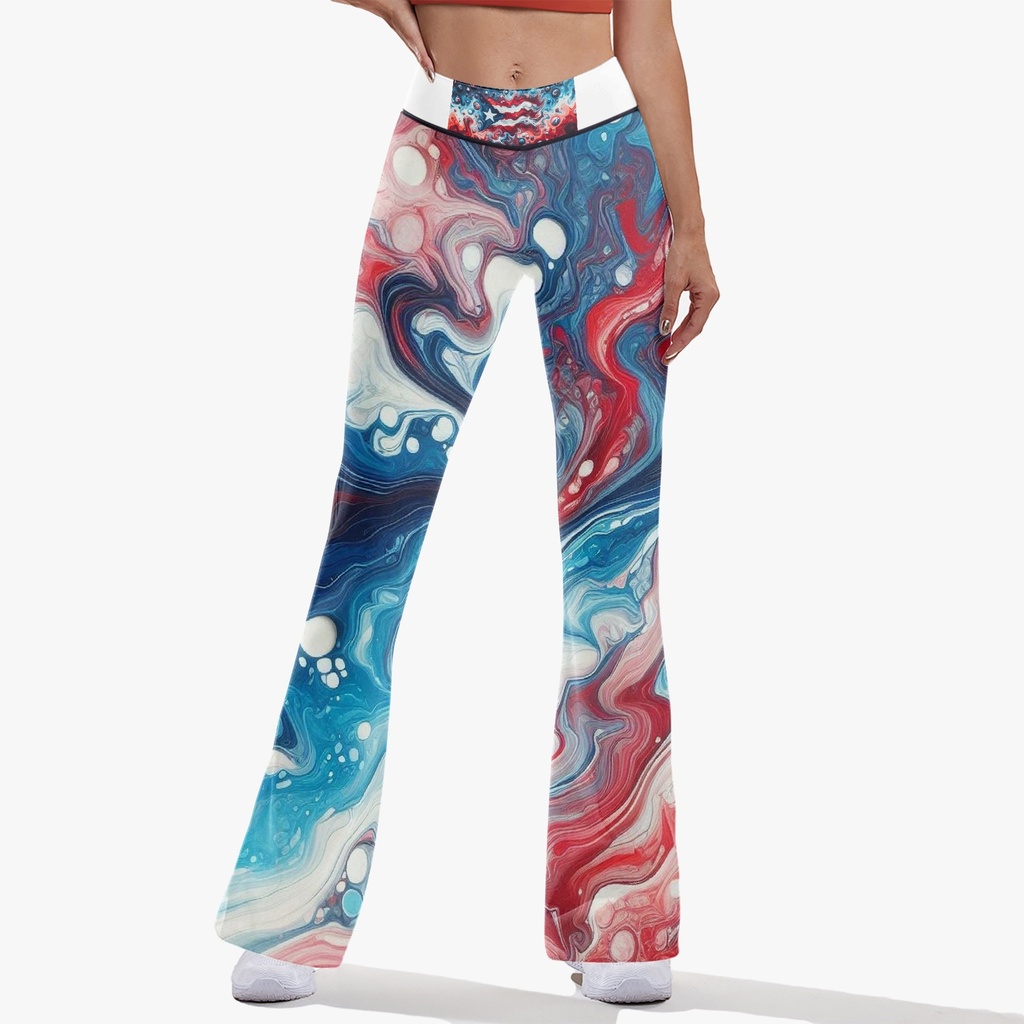 Puerto Rician High-rise Bell-bottoms Yoga Pants