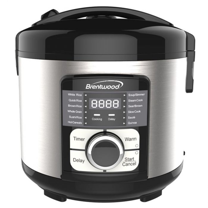 Brentwood Select 12 Function Stainless Steel Multi-Cooker in Black