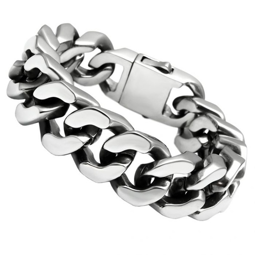 High polished (no plating) Stainless Steel Bracelet with No Stone